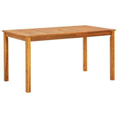vidaXL Garden Dining Set 5 pcs Beige Solid Acacia Wood 5