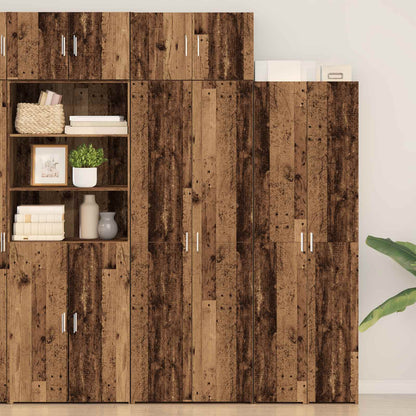 vidaXL Storage Cabinet 2 pcs Old Wood 70 x 42.5 x 185 cm 1