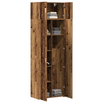 vidaXL Storage Cabinet 2 pcs Old Wood 70 x 42.5 x 185 cm 3