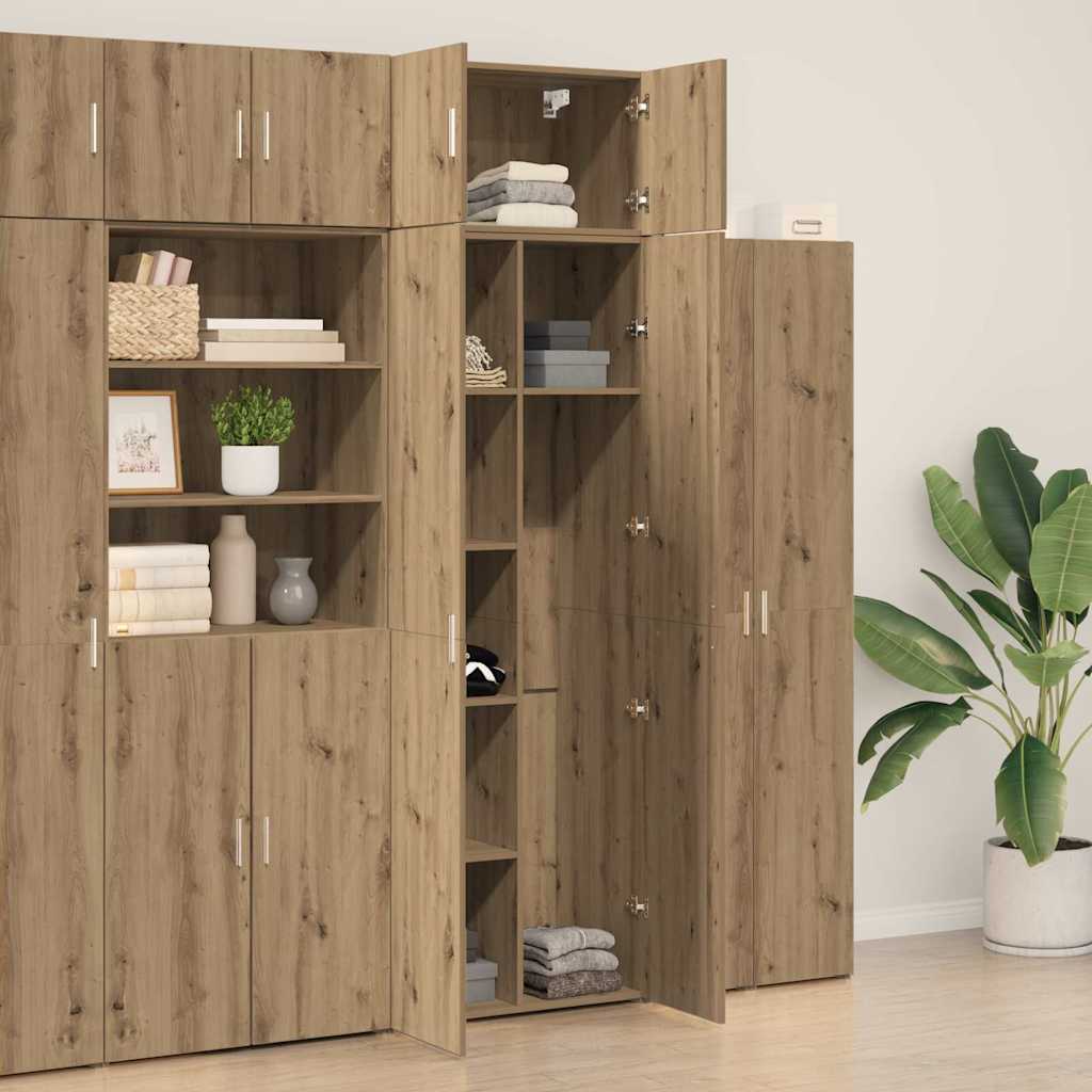 vidaXL Storage Cabinet 3 pcs Artisan Oak 70 x 42.5 x 185 cm 4