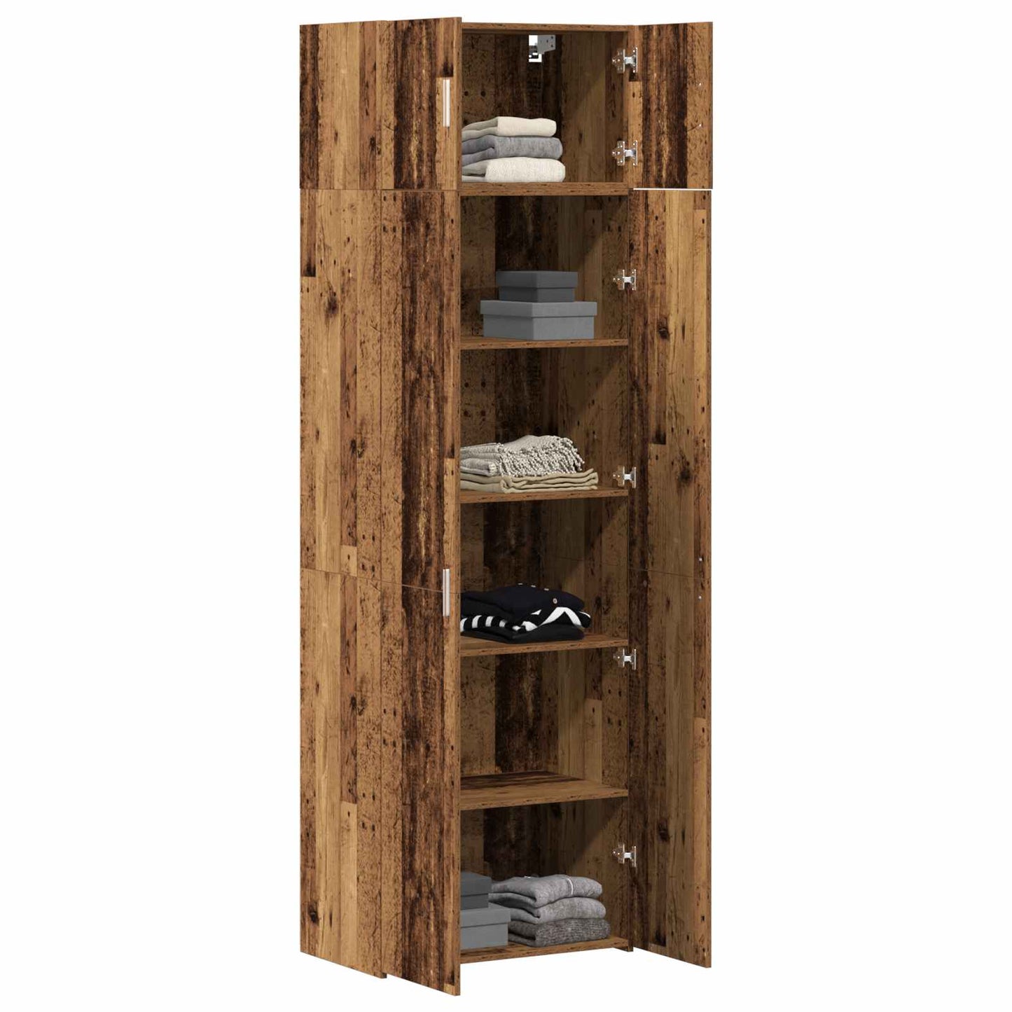 vidaXL Storage Cabinet 2 pcs Old Wood 70 x 42.5 x 225 cm 3