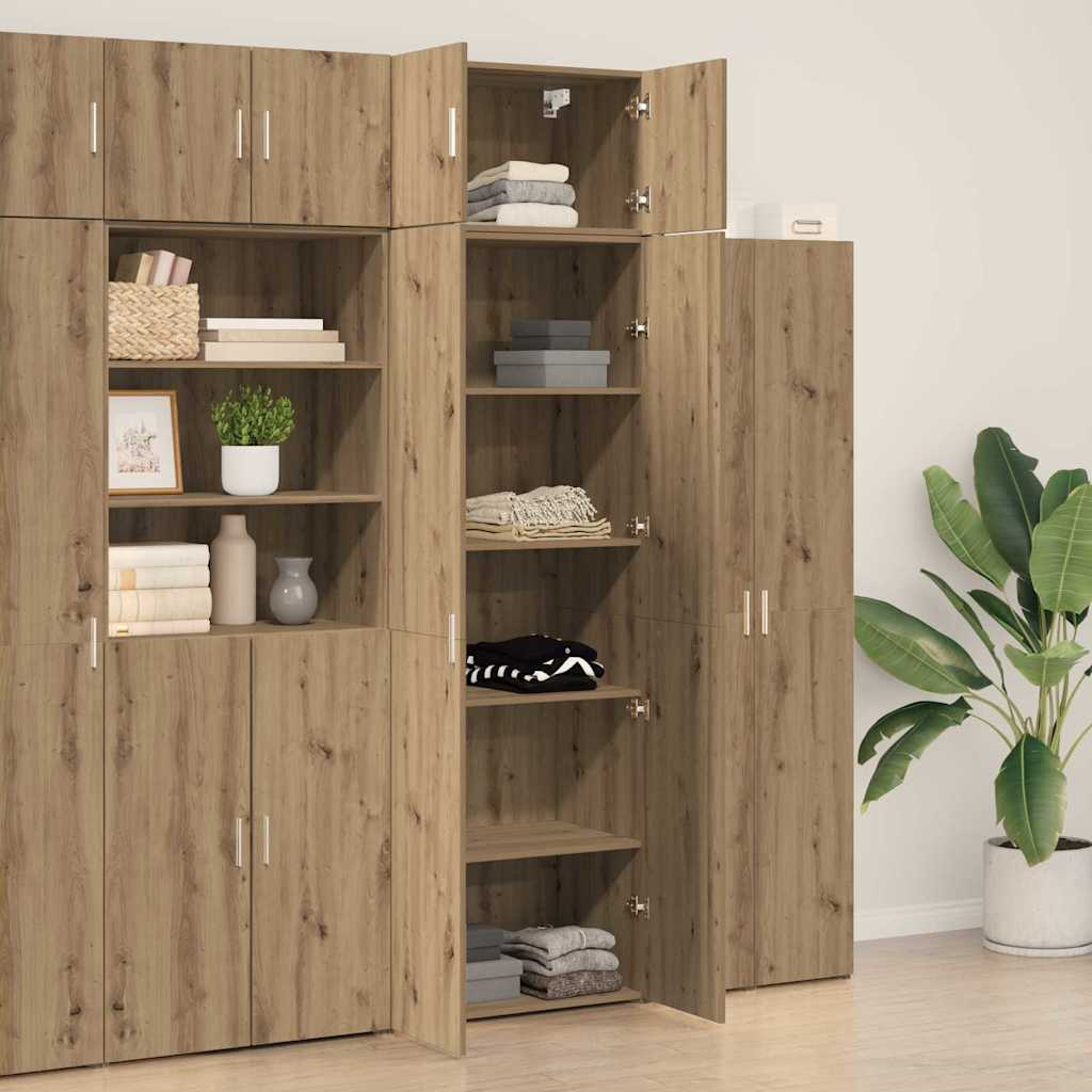 vidaXL Storage Cabinet 2 pcs Artisan Oak 70 x 42.5 x 225 cm 4