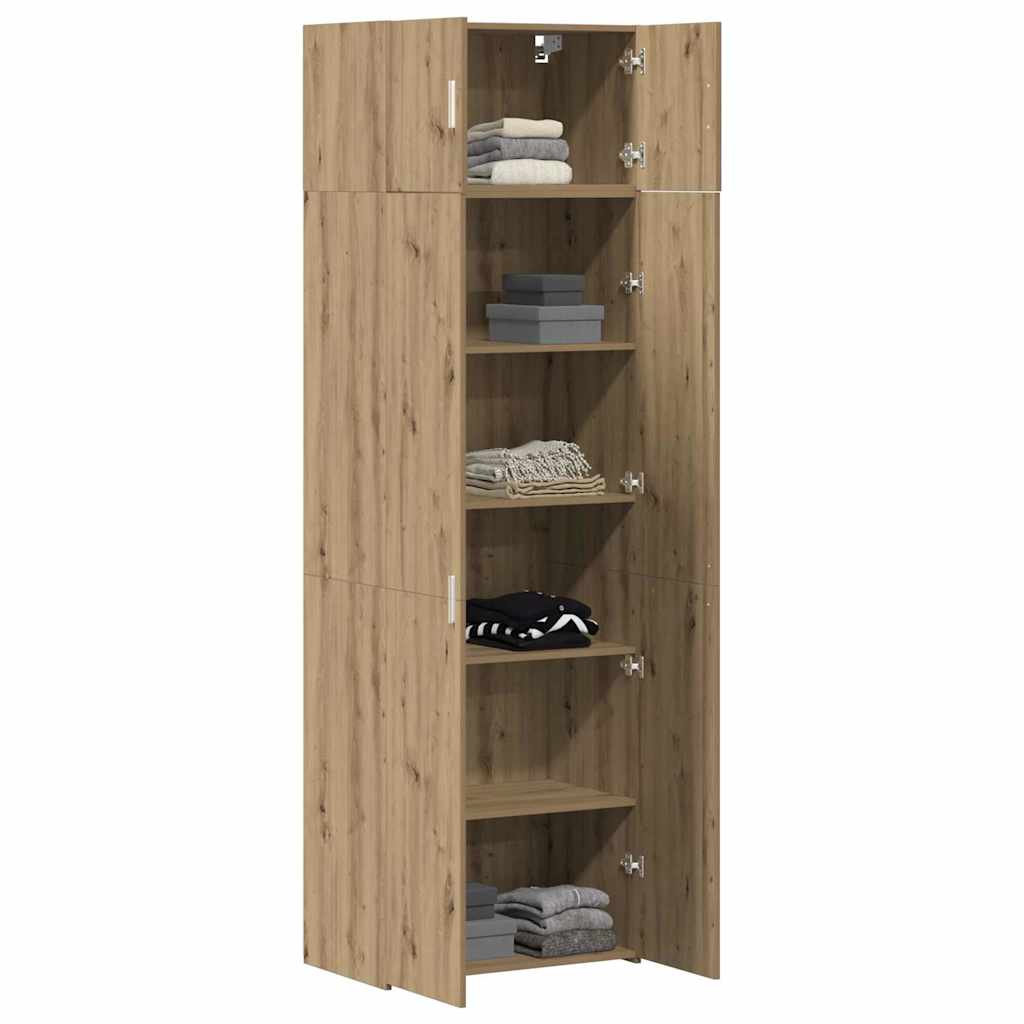 vidaXL Storage Cabinet 2 pcs Artisan Oak 70 x 42.5 x 225 cm 3