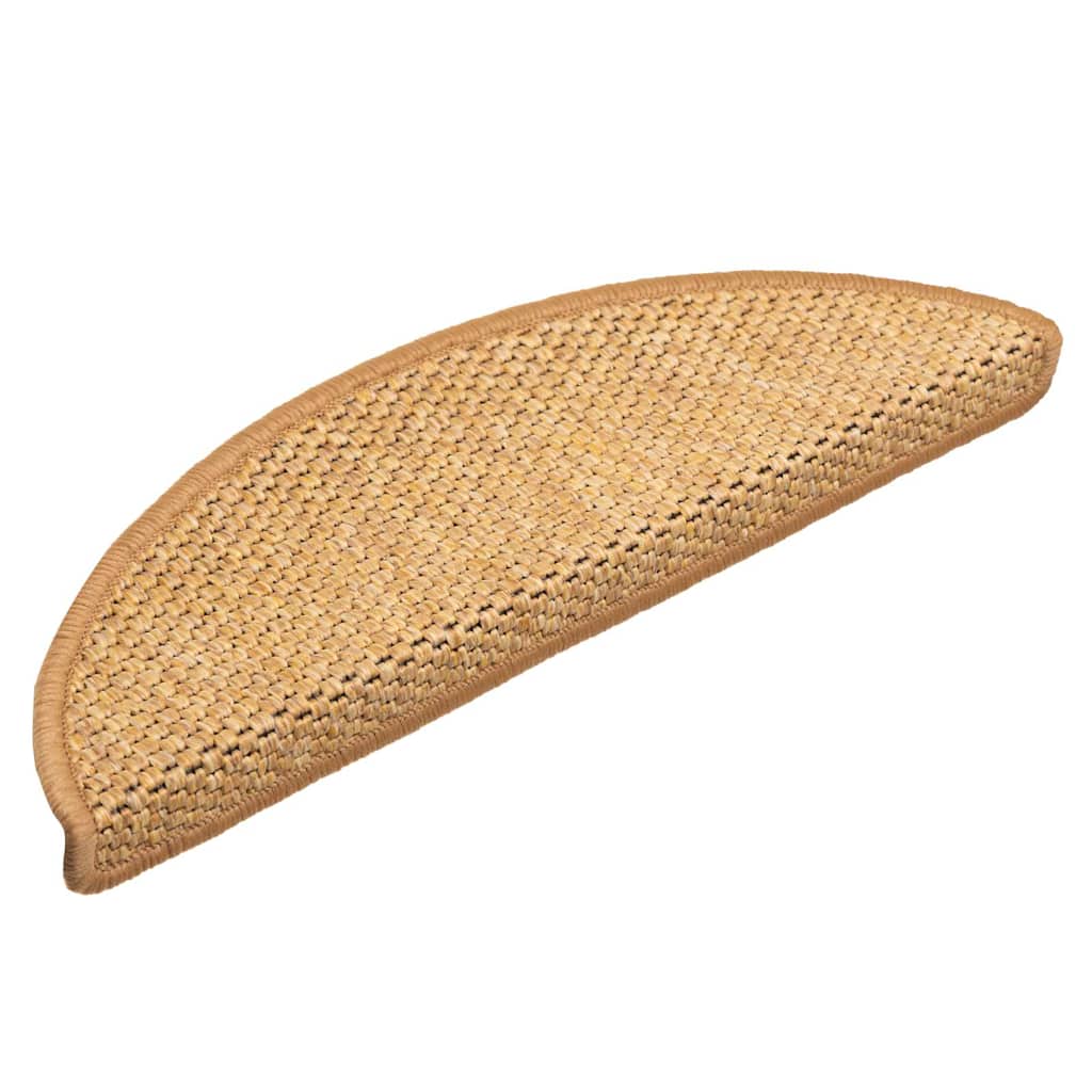 vidaXL Stair Mats Self-adhesive Sisal-Look 30 pcs 56x17x3 cm Sisal 2