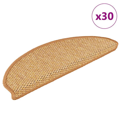 Stair Mats Self-adhesive Sisal-Look 65x21x4 cm 30 pcs Sisal