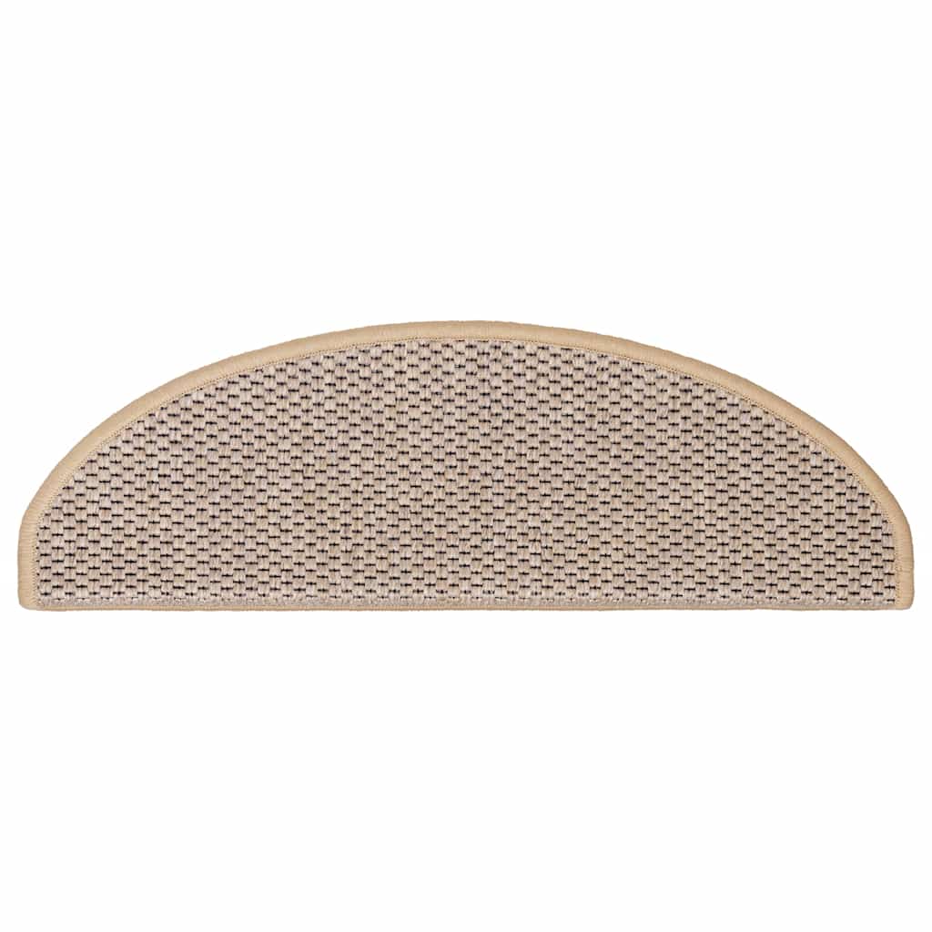Stair Mats Self-adhesive Sisal-Look 65x21x4 cm 30 pcs Light beige