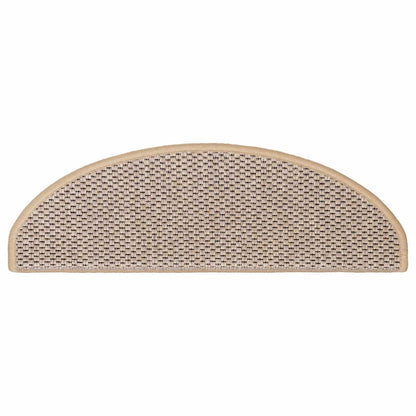 Stair Mats Self-adhesive Sisal-Look 65x21x4 cm 30 pcs Light beige