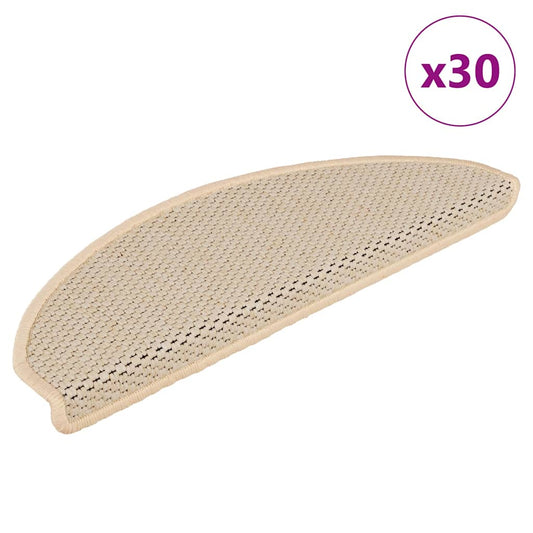 Stair Mats Self-adhesive Sisal-Look 65x21x4 cm 30 pcs Berber