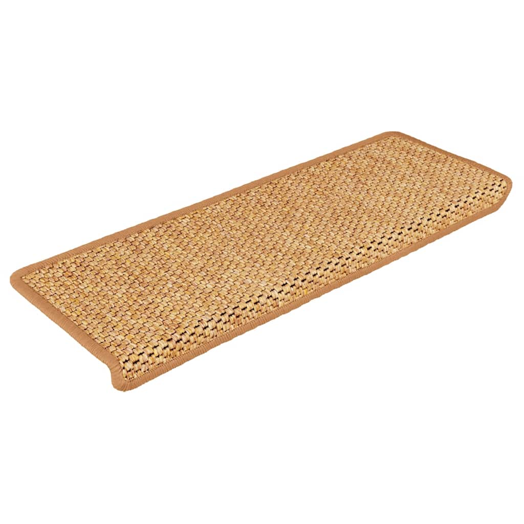 vidaXL Stair Mats Self-adhesive Sisal-Look 30 pcs 65x21x4 cm Sisal 2