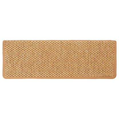 vidaXL Stair Mats Self-adhesive Sisal-Look 30 pcs 65x21x4 cm Sisal 5