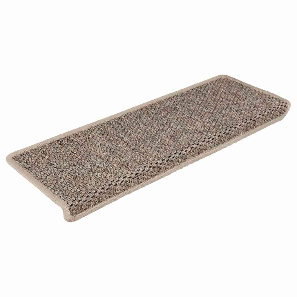 Stair Mats Self-adhesive Sisal-Look 65x21x4 cm 30 Dark beige