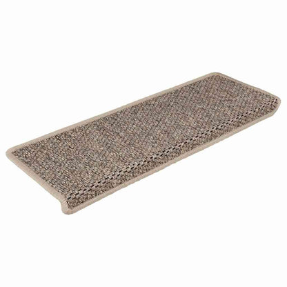 Stair Mats Self-adhesive Sisal-Look 65x21x4 cm 30 Dark beige