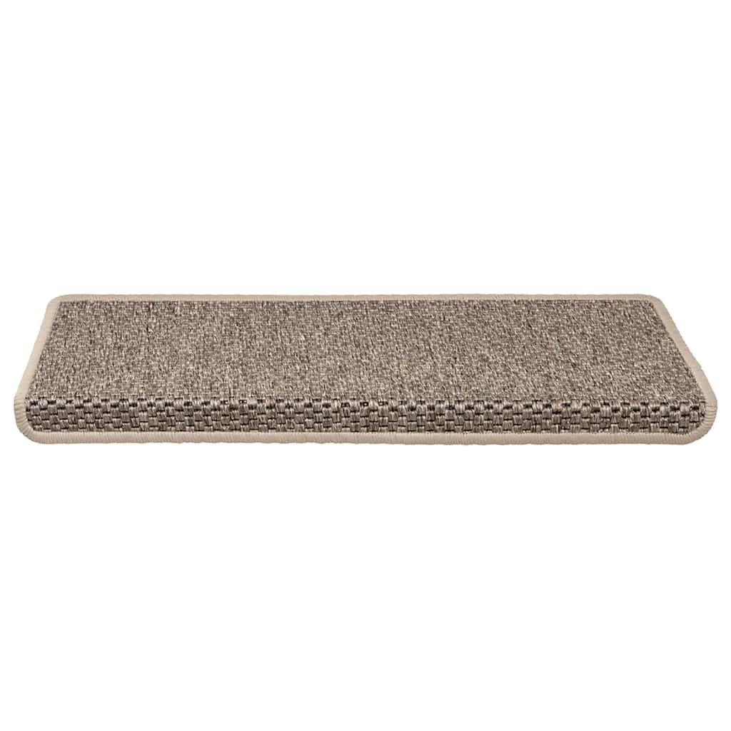 Stair Mats Self-adhesive Sisal-Look 65x21x4 cm 30 Dark beige