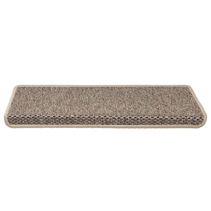 Stair Mats Self-adhesive Sisal-Look 65x21x4 cm 30 Dark beige