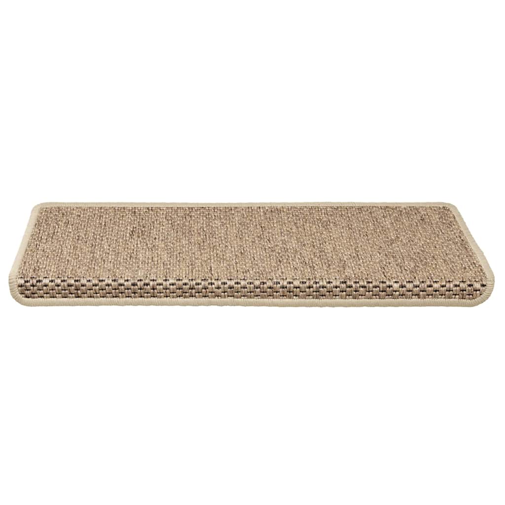 Stair Mats Self-adhesive Sisal-Look 65x21x4 cm 30 Sand