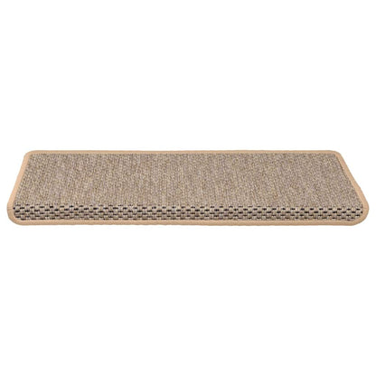 Stair Mats Self-adhesive Sisal-Look 65x21x4 cm 30 Light beige