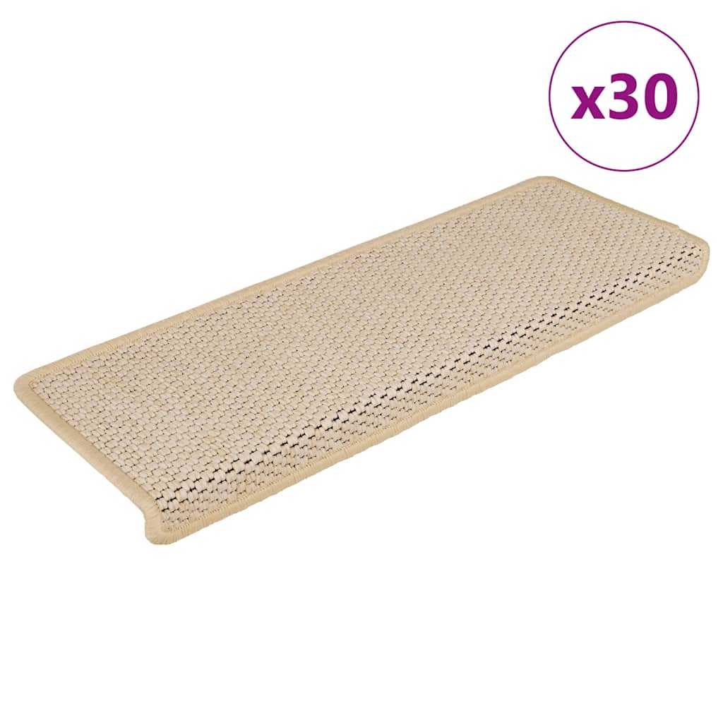 Stair Mats Self-adhesive Sisal-Look 65x21x4 cm 30 Berber