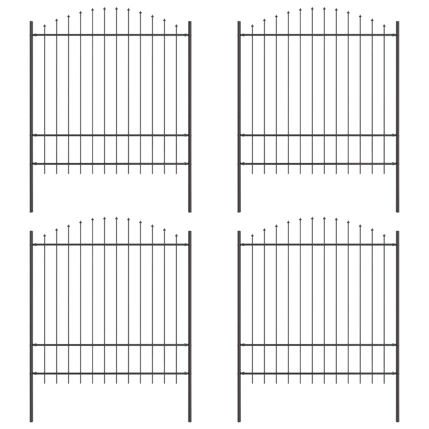 vidaXL Garden Fence WOERDEN 4 pcs 170 x 215 cm Powder-Coated Steel 2