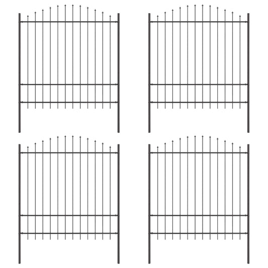 vidaXL Garden Fence WOERDEN 4 pcs 170 x 215 cm Powder-Coated Steel 2