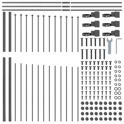 vidaXL Garden Fence WOERDEN 4 pcs 170 x 215 cm Powder-Coated Steel 6