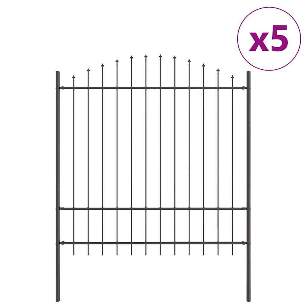 vidaXL Garden Fence WOERDEN 5 pcs 170 x 215 cm Powder-Coated Steel 2