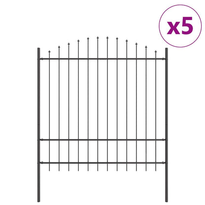vidaXL Garden Fence WOERDEN 5 pcs 170 x 215 cm Powder-Coated Steel 2