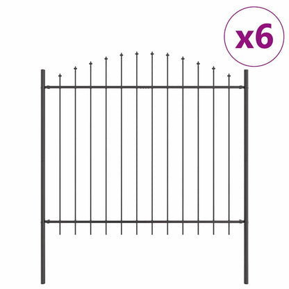vidaXL Garden Fence WOERDEN 6 pcs 170 x 190 cm Powder-Coated Steel 2