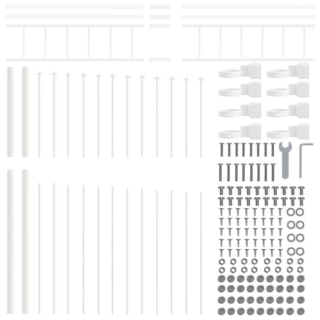 vidaXL Garden Fence WOERDEN 3 pcs 170 x 225 cm Powder-Coated Steel 6