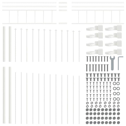 vidaXL Garden Fence WOERDEN 3 pcs 170 x 225 cm Powder-Coated Steel 6
