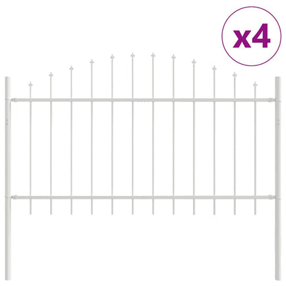 vidaXL Garden Fence WOERDEN 4 pcs 170 x 140 cm Powder-Coated Steel 2