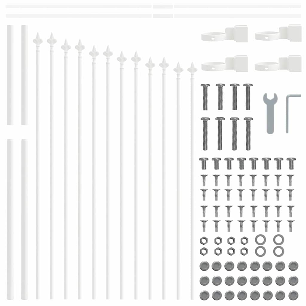 vidaXL Garden Fence WOERDEN 4 pcs 170 x 140 cm Powder-Coated Steel 6
