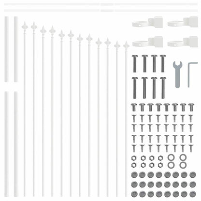 vidaXL Garden Fence WOERDEN 4 pcs 170 x 140 cm Powder-Coated Steel 6