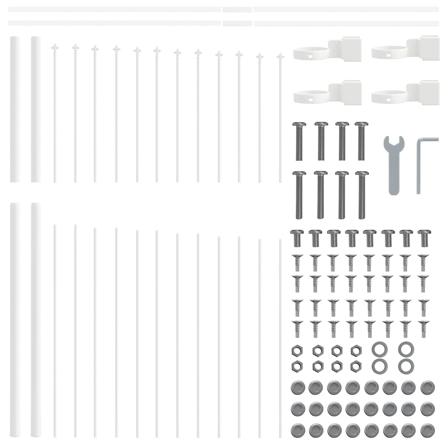 vidaXL Garden Fence WOERDEN 4 pcs 170 x 165 cm Powder-Coated Steel 6