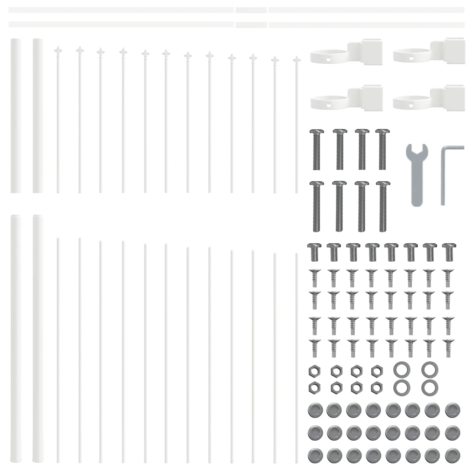 vidaXL Garden Fence WOERDEN 4 pcs 170 x 165 cm Powder-Coated Steel 6