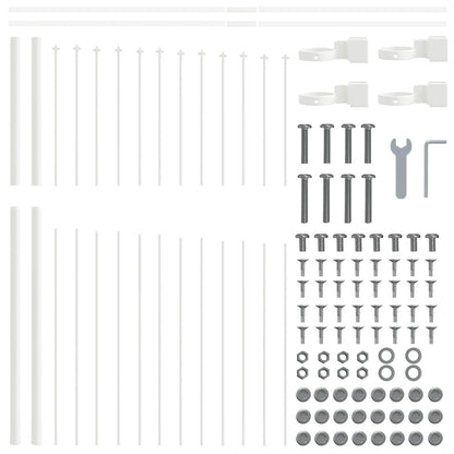 vidaXL Garden Fence WOERDEN 4 pcs 170 x 165 cm Powder-Coated Steel 6