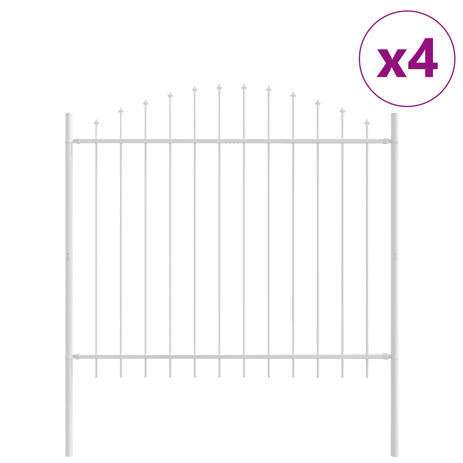vidaXL Garden Fence WOERDEN 4 pcs 170 x 165 cm Powder-Coated Steel 3