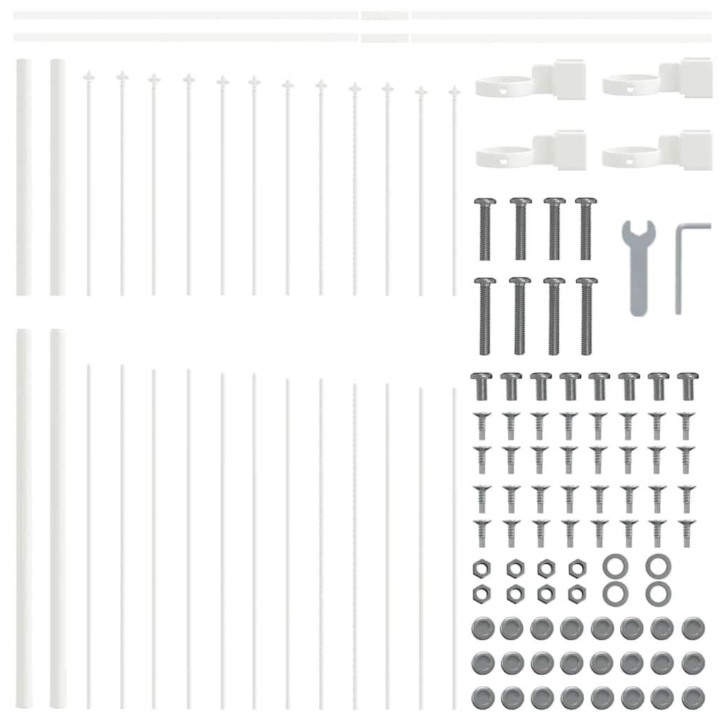 vidaXL Garden Fence WOERDEN 4 pcs 170 x 190 cm Powder-Coated Steel 6