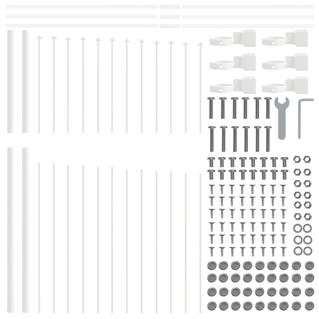 vidaXL Garden Fence WOERDEN 4 pcs 170 x 215 cm Powder-Coated Steel 6