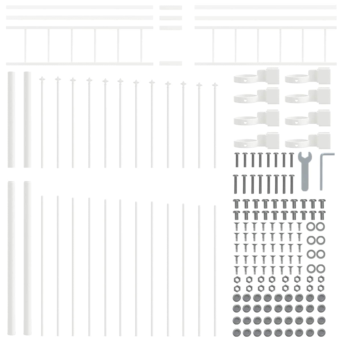 vidaXL Garden Fence WOERDEN 4 pcs 170 x 225 cm Powder-Coated Steel 6