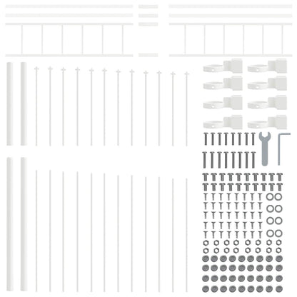 vidaXL Garden Fence WOERDEN 4 pcs 170 x 225 cm Powder-Coated Steel 6