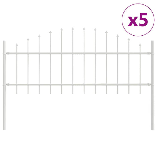vidaXL Garden Fence WOERDEN 5 pcs 170 x 115 cm Powder-Coated Steel 2