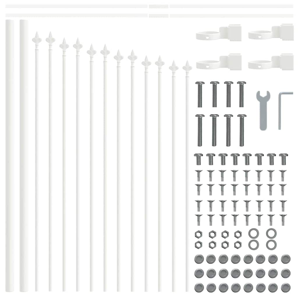 vidaXL Garden Fence WOERDEN 5 pcs 170 x 115 cm Powder-Coated Steel 6