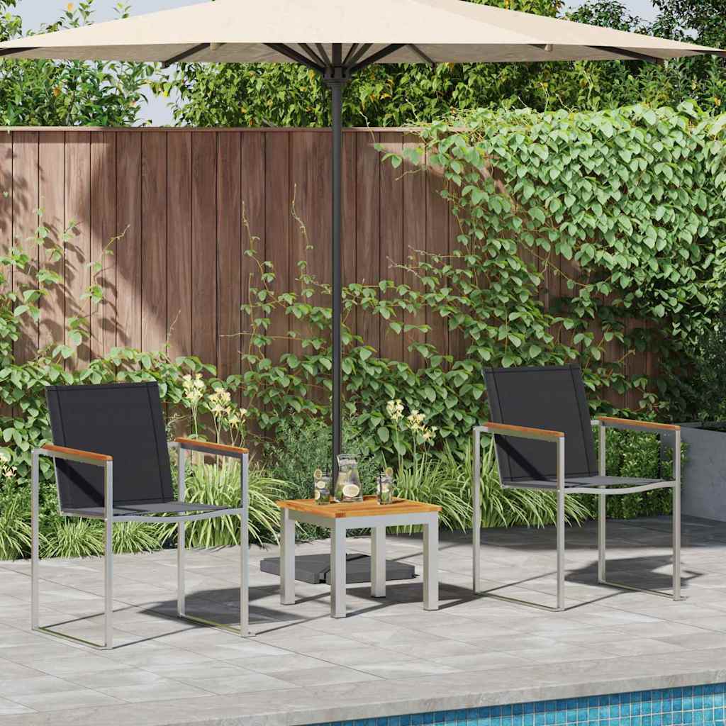 vidaXL Garden Dining Set 3 pcs Brown and Black 1