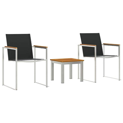 vidaXL Garden Dining Set 3 pcs Brown and Black 2