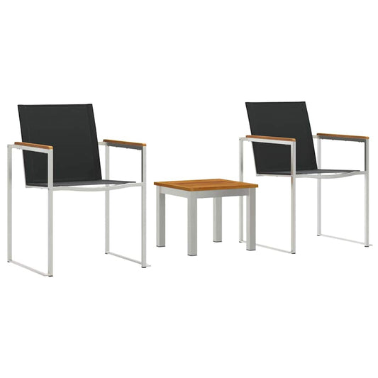 vidaXL Garden Dining Set 3 pcs Brown and Black 2
