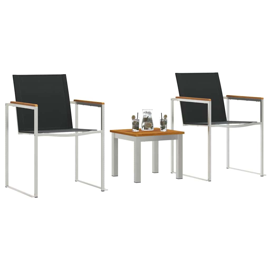 vidaXL Garden Dining Set 3 pcs Brown and Black 3