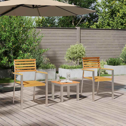 vidaXL Garden Dining Set 3 pcs Brown 4
