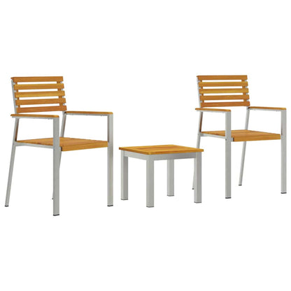 vidaXL Garden Dining Set 3 pcs Brown 2
