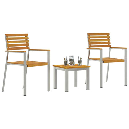 vidaXL Garden Dining Set 3 pcs Brown 3