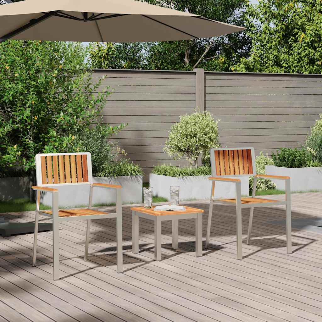 vidaXL Garden Dining Set 3 pcs Brown 4